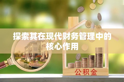 抚顺探索其在现代财务管理中的核心作用