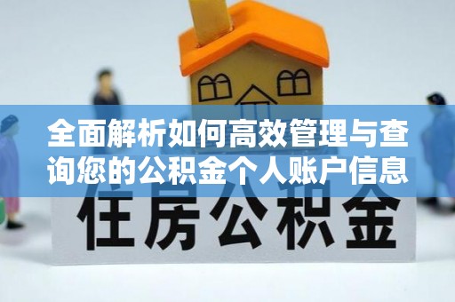 抚顺全面解析如何高效管理与查询您的公积金个人账户信息