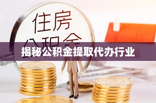 抚顺揭秘公积金提取代办行业