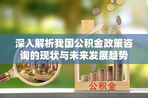 抚顺深入解析我国公积金政策咨询的现状与未来发展趋势