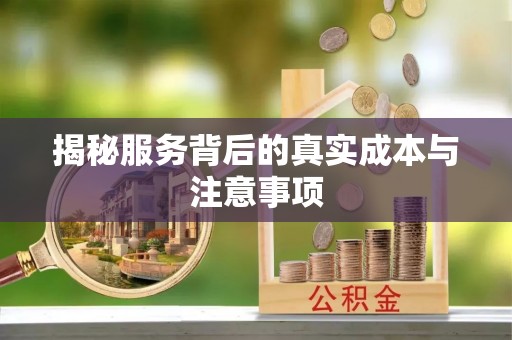 抚顺揭秘服务背后的真实成本与注意事项